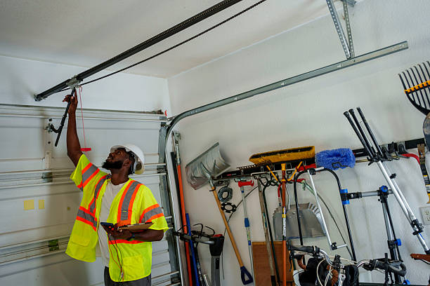 Professional Garage Door Roller Replacement technician working in Browntown, PA